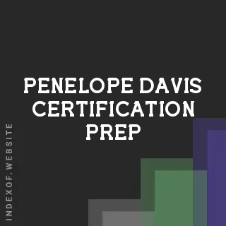 Penelope Davis Certification Prep | Indexof