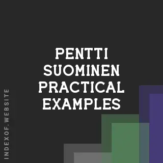 Pentti Suominen Practical Examples | Indexof
