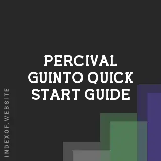 Percival Guinto Quick Start Guide | Indexof