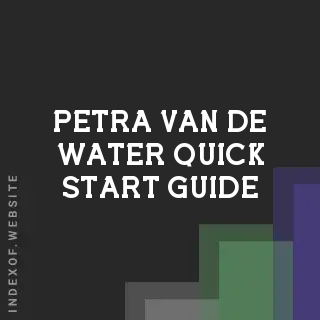 Petra van de Water Quick Start Guide | Indexof