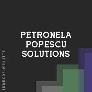 Petronela Popescu Solutions | Indexof
