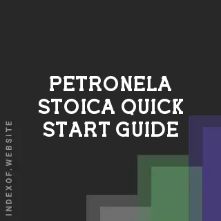 Petronela Stoica Quick Start Guide | Indexof