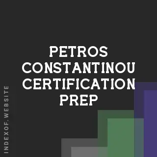 Petros Constantinou Certification Prep | Indexof