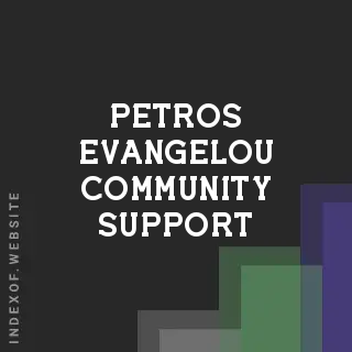Petros Evangelou Community Support | Indexof