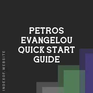 Petros Evangelou Quick Start Guide | Indexof