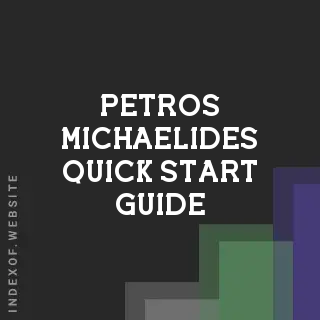 Petros Michaelides Quick Start Guide | Indexof