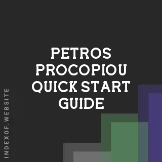 Petros Procopiou Quick Start Guide | Indexof