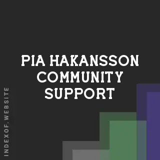 Pia Hakansson Community Support | Indexof