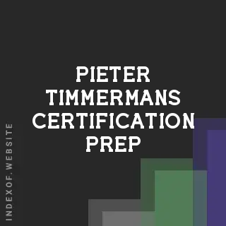 Pieter Timmermans Certification Prep | Indexof