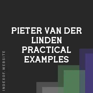 Pieter van der Linden Practical Examples | Indexof