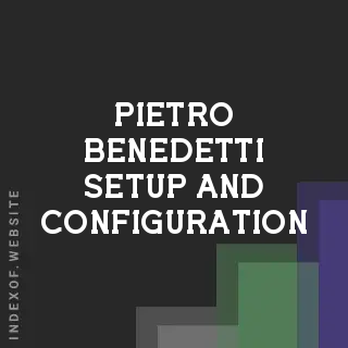 Pietro Benedetti Setup and Configuration | Indexof