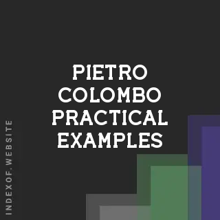 Pietro Colombo Practical Examples | Indexof