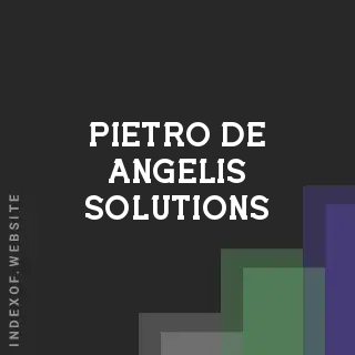 Pietro De Angelis Solutions | Indexof