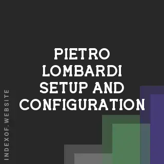 Pietro Lombardi Setup and Configuration | Indexof