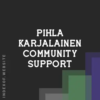 Pihla Karjalainen Community Support | Indexof