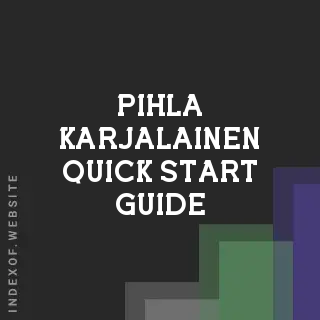 Pihla Karjalainen Quick Start Guide | Indexof