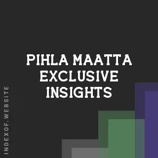 Pihla Maatta Exclusive Insights | Indexof
