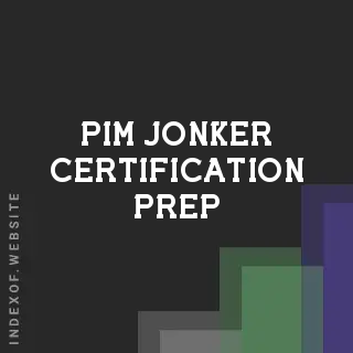 Pim Jonker Certification Prep | Indexof