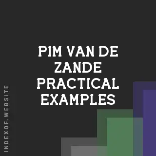 Pim van de Zande Practical Examples | Indexof