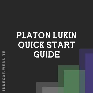 Platon Lukin Quick Start Guide | Indexof