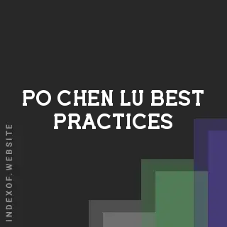 Po-chen Lu Best Practices | Indexof
