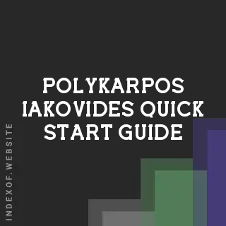 Polykarpos Iakovides Quick Start Guide | Indexof