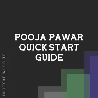 Pooja Pawar Quick Start Guide | Indexof