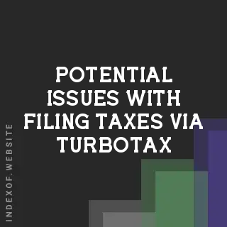 Potential Issues with Filing Taxes via TurboTax Without Data Sharing Consents