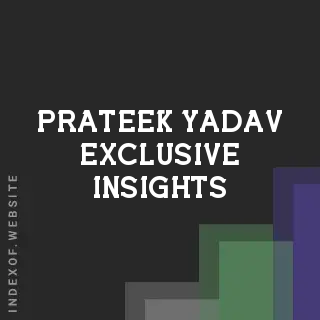 Prateek Yadav Exclusive Insights | Indexof