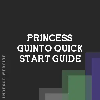 Princess Guinto Quick Start Guide | Indexof