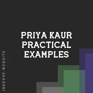 Priya Kaur Practical Examples | Indexof