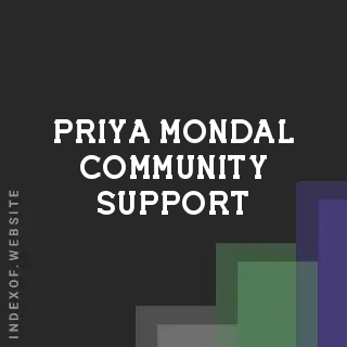 Priya Mondal Community Support | Indexof