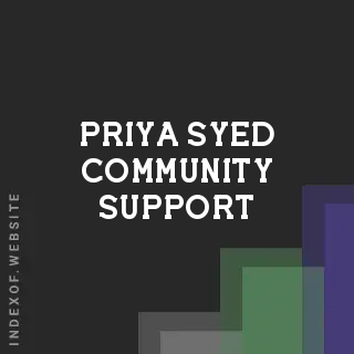 Priya Syed Community Support | Indexof