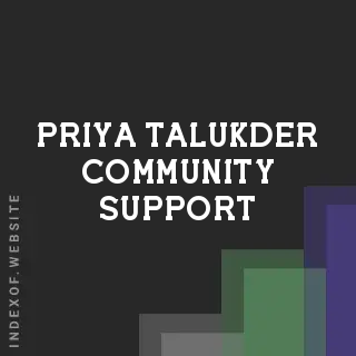 Priya Talukder Community Support | Indexof