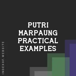 Putri Marpaung Practical Examples | Indexof