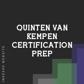 Quinten van Kempen Certification Prep | Indexof