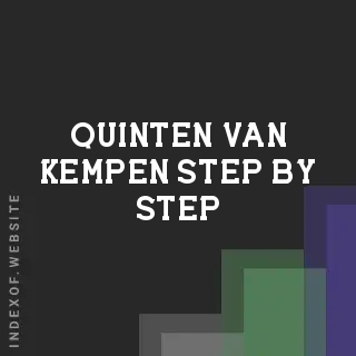Quinten van Kempen Step-by-Step | Indexof