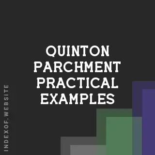Quinton Parchment Practical Examples | Indexof