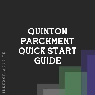 Quinton Parchment Quick Start Guide | Indexof