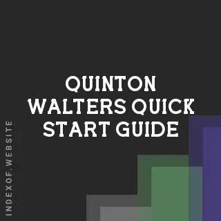 Quinton Walters Quick Start Guide | Indexof