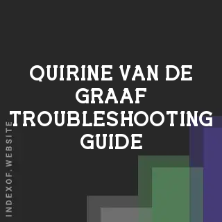 Quirine van de Graaf Troubleshooting Guide | Indexof