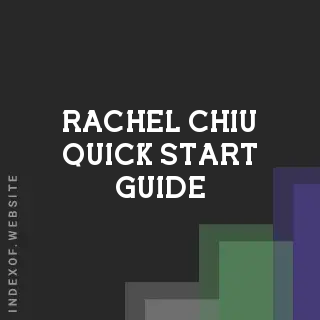 Rachel Chiu Quick Start Guide | Indexof