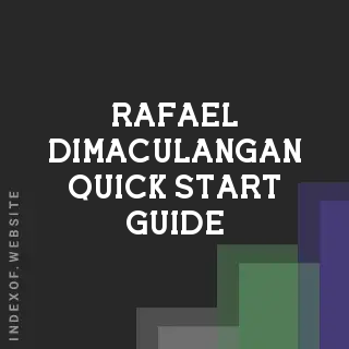 Rafael Dimaculangan Quick Start Guide | Indexof