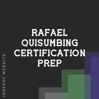 Rafael Quisumbing Certification Prep | Indexof