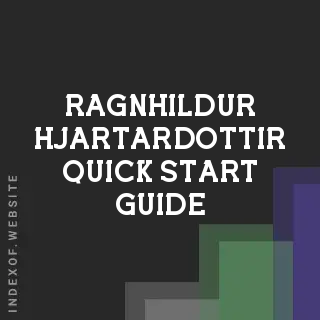 Ragnhildur Hjartardottir Quick Start Guide | Indexof