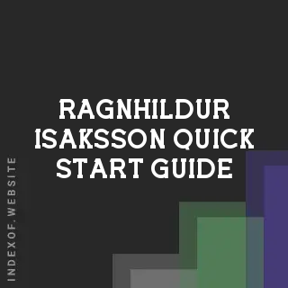 Ragnhildur Isaksson Quick Start Guide | Indexof