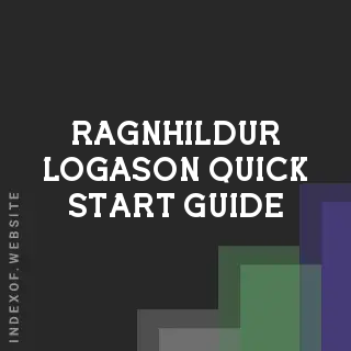 Ragnhildur Logason Quick Start Guide | Indexof