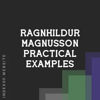 Ragnhildur Magnusson Practical Examples | Indexof