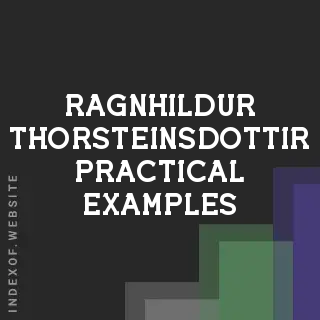Ragnhildur Thorsteinsdottir Practical Examples | Indexof