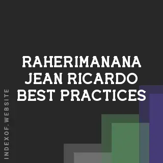 Raherimanana Jean Ricardo Best Practices | Indexof